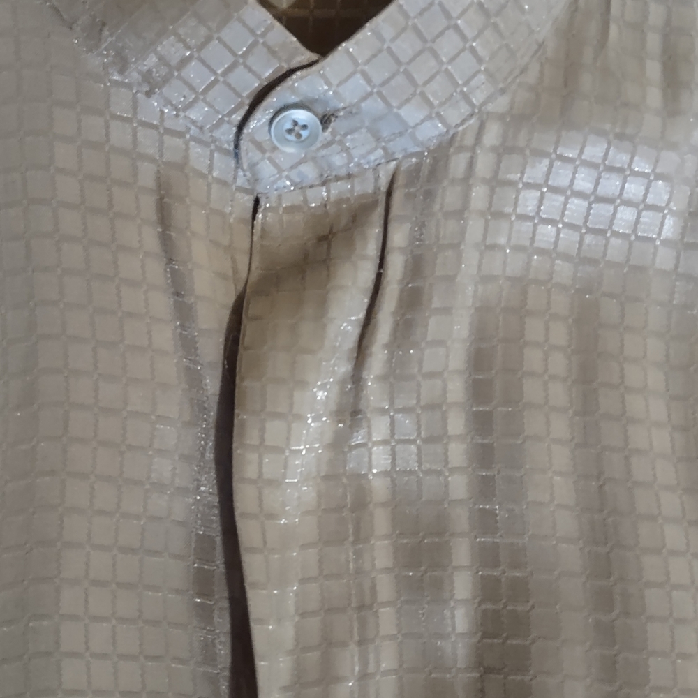 Stacy Adams men's banded collar dress shirt, long sleeve